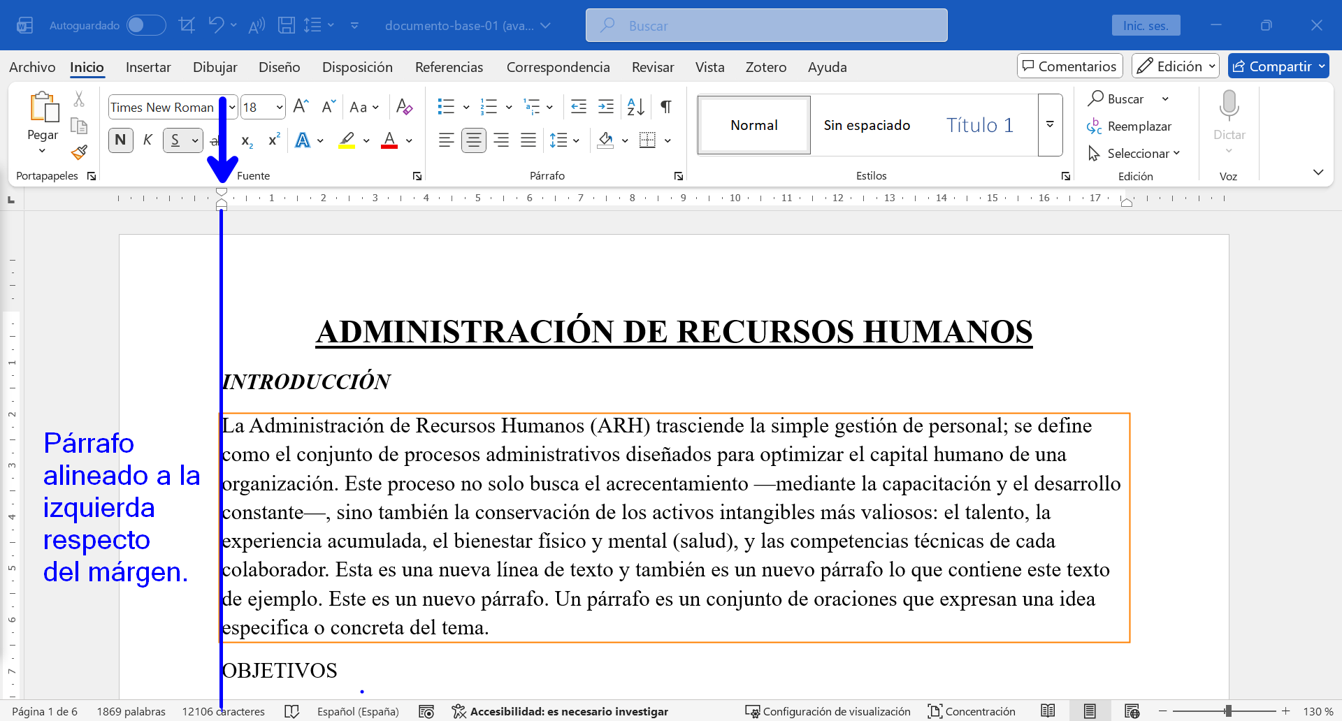 Alinear a la izquierda