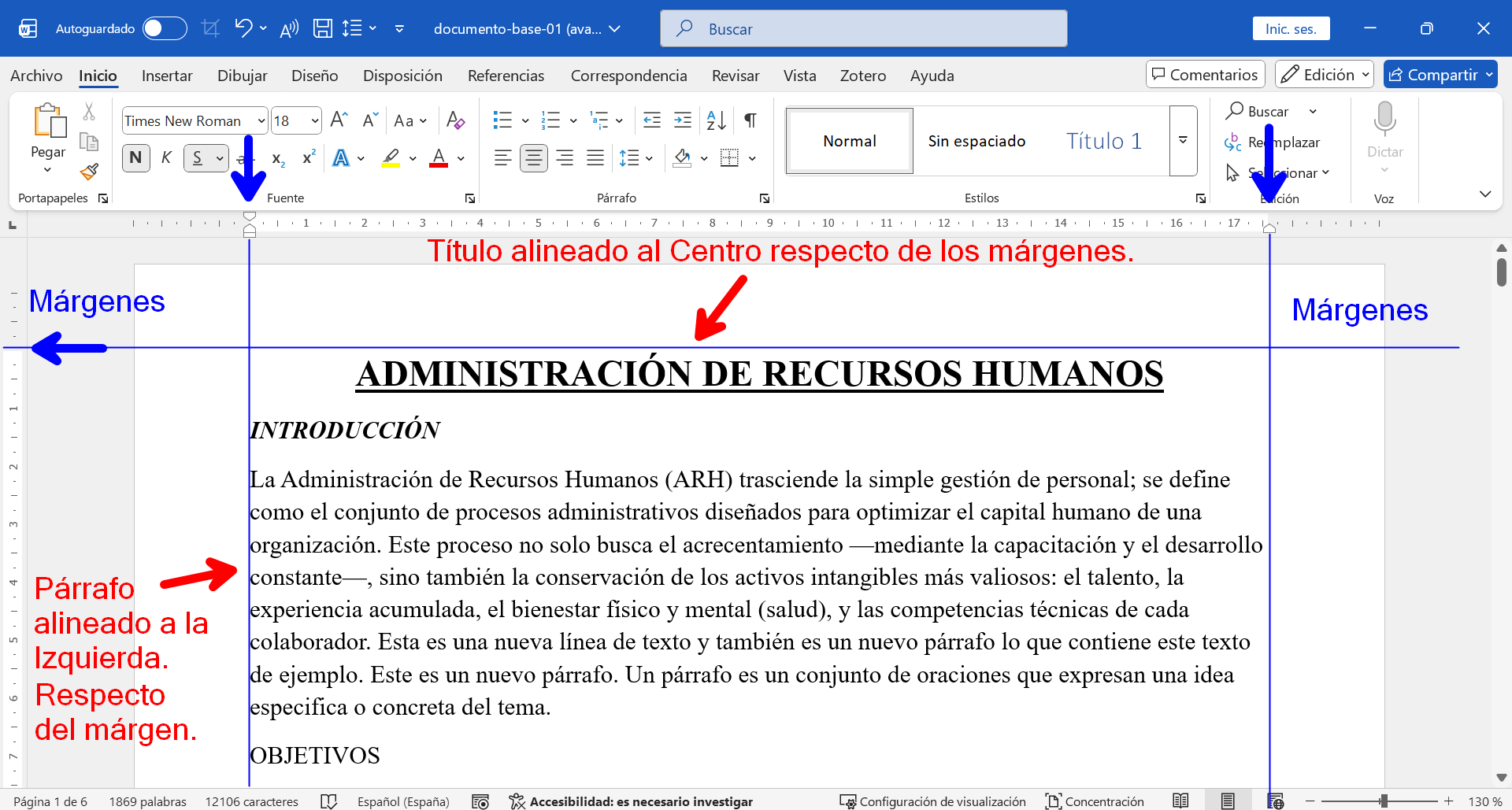 Alineación de texto