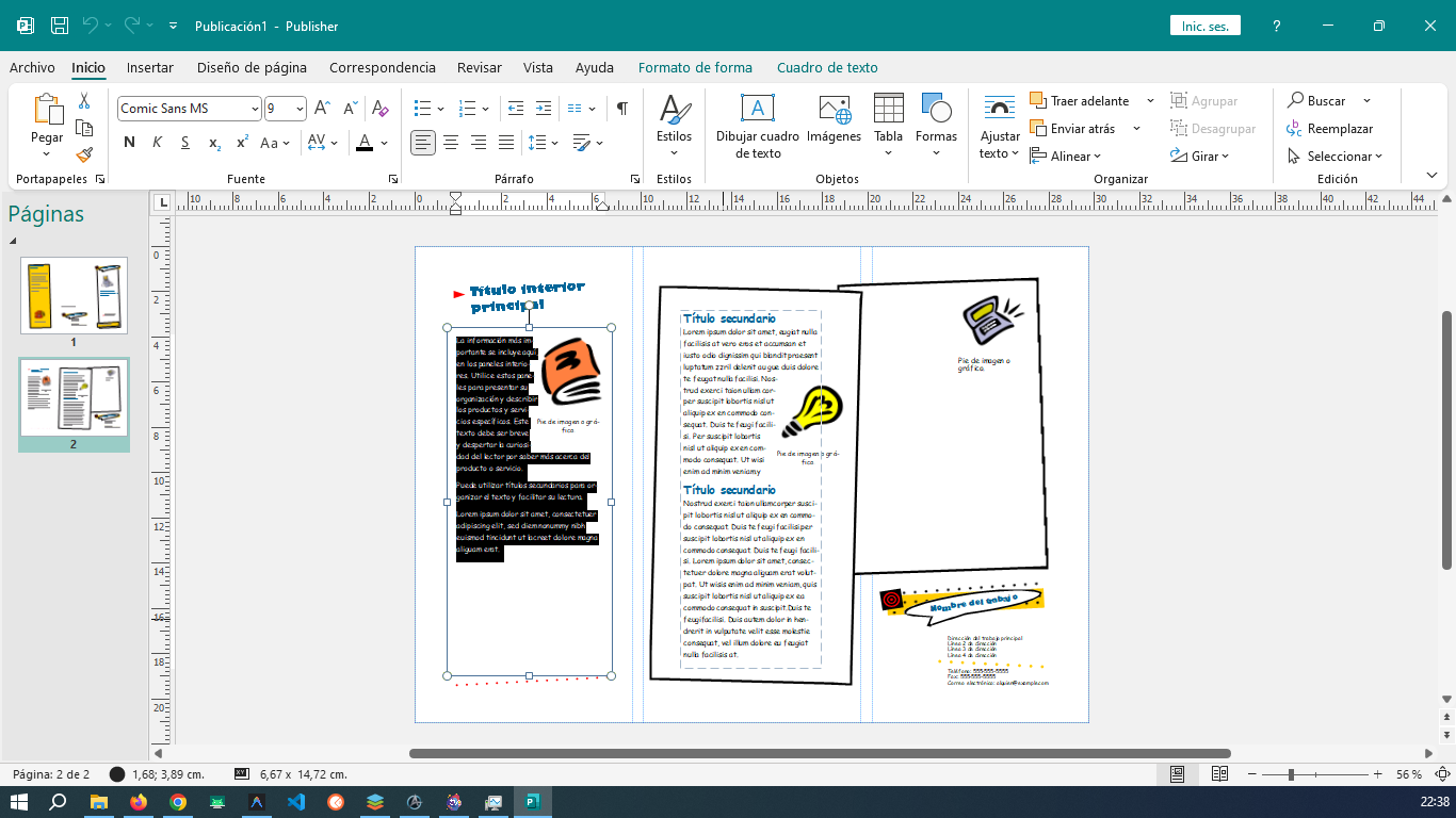 Entorno de Trabajo de Publisher