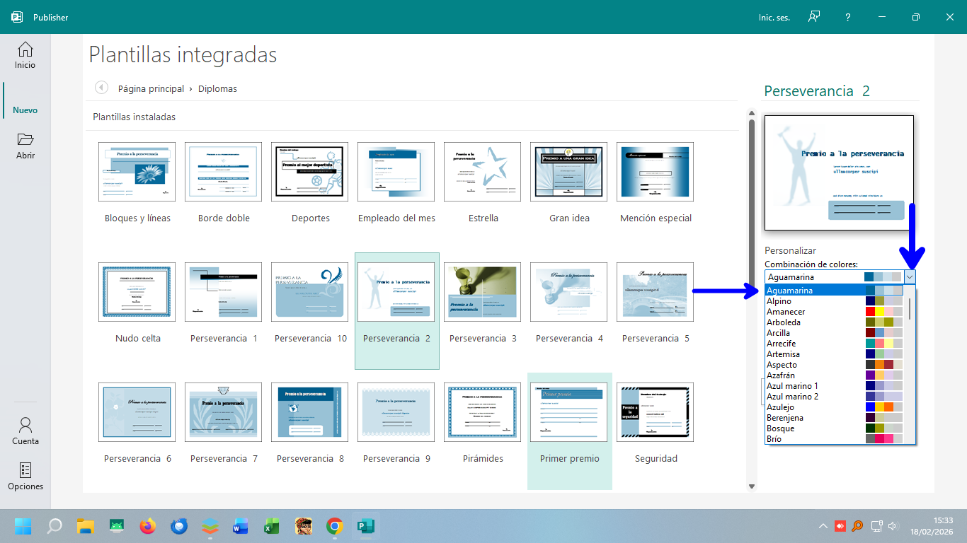 Personalizando colores