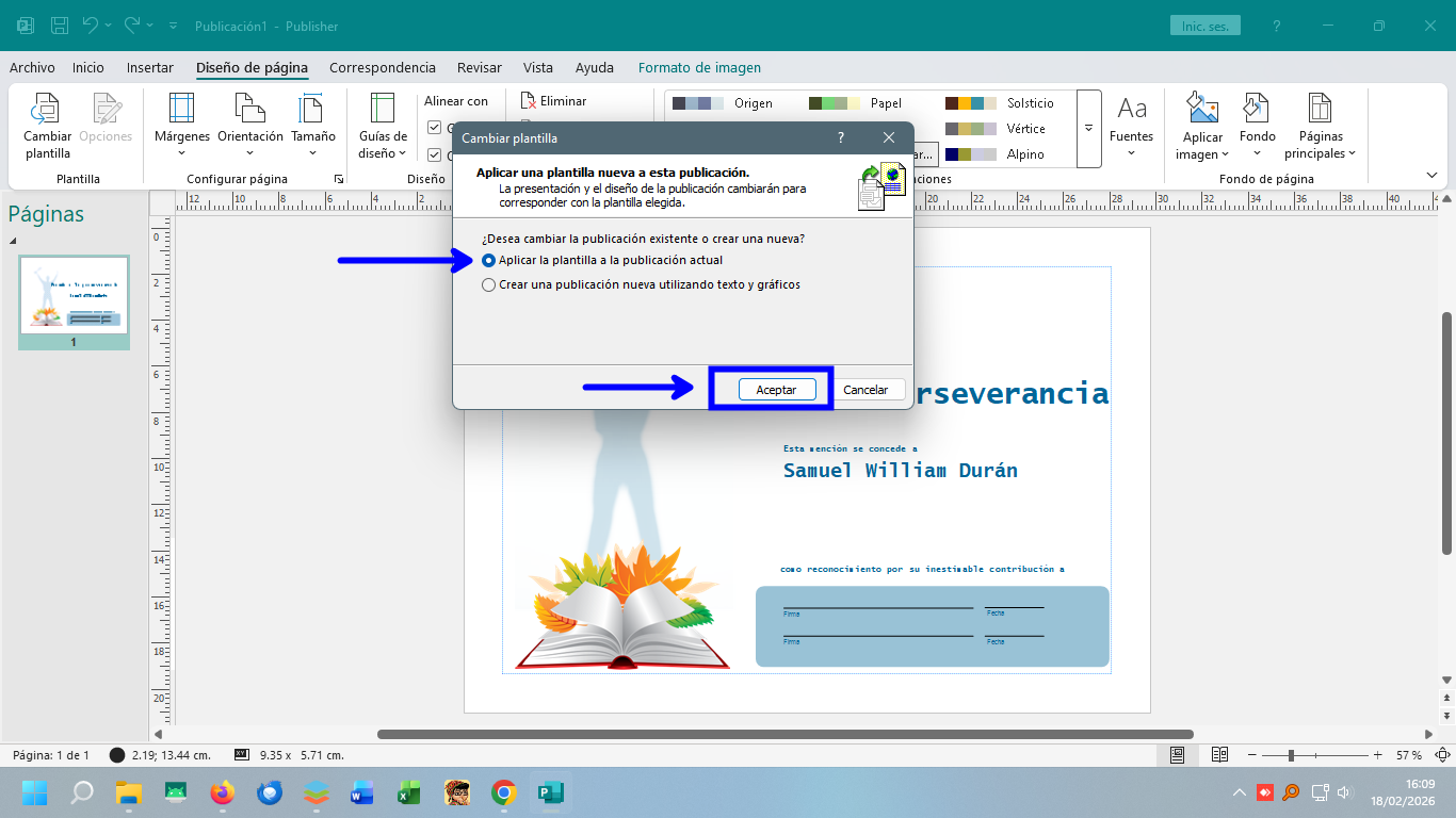 Nuevo diseño aplicado